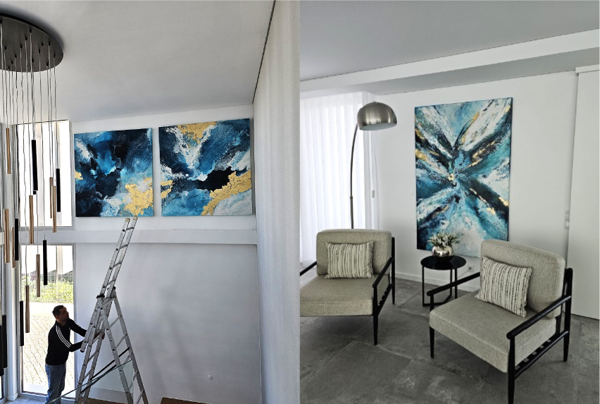 Bespoke Artwork With Abstract Paint Style 